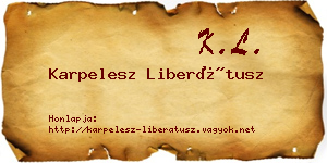 Karpelesz Liberátusz névjegykártya